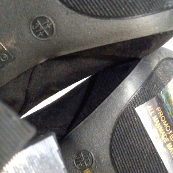 BAMBOO BLACK FAUX SUEDE PLATFORM STACK HEEL ANKLE BOOTS SIZE 7.5 NWT - Picture 6 of 7